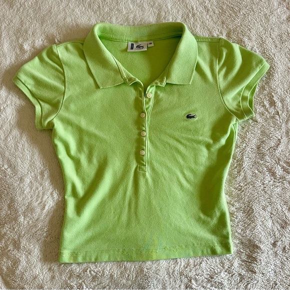 Y2K Lacoste Polo Baby Tee Size:S/XS - Picture 2 of 2